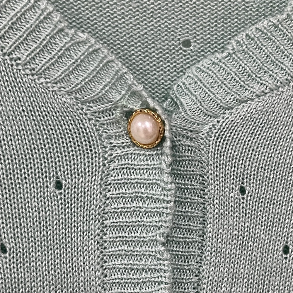 Mak B Mint Green Women's Cardigan - Picture 3 of 11
